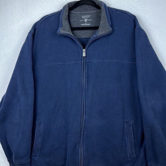 Arrow Men’s Zippered Sweater Blue Size XL - Picture 2 of 8
